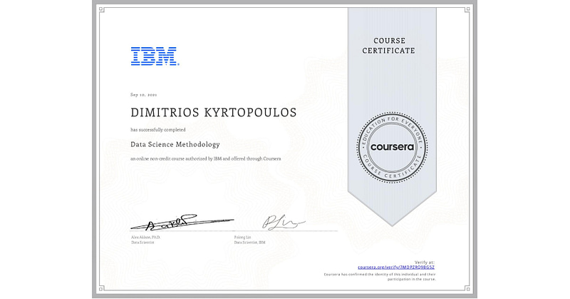 IBM Data Science Methodology Dimitris Kyrtopoulos